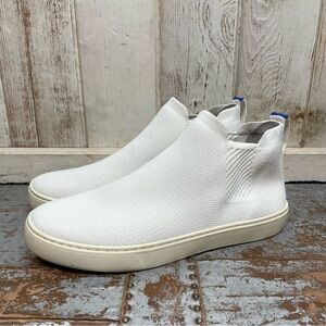 Rothy's White Chelsea High Top Sneaker Boots